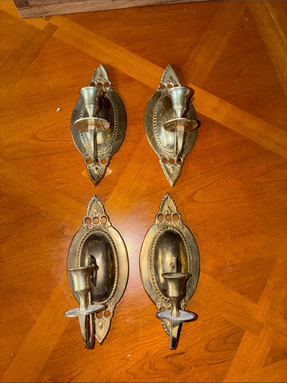 Vintage Brass Wall Sconces - Set of 4 Beautiful!!